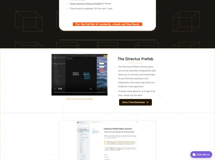 screenshot of Directus Prefab For Noodl