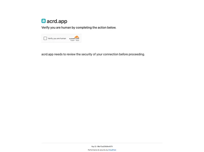 screenshot of Acrd.app