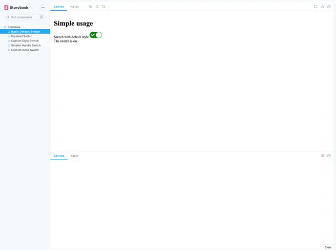 screenshot of Svelte Switch