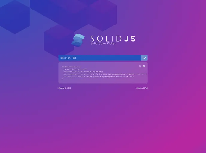 screenshot of Solid Color Picker