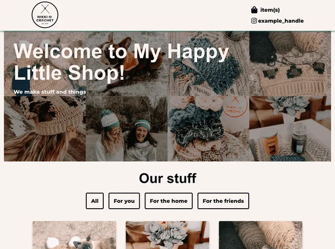 screenshot of Simple Snipcart Shop