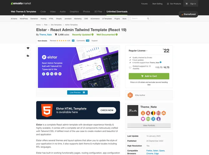 screenshot of Elstar Lite