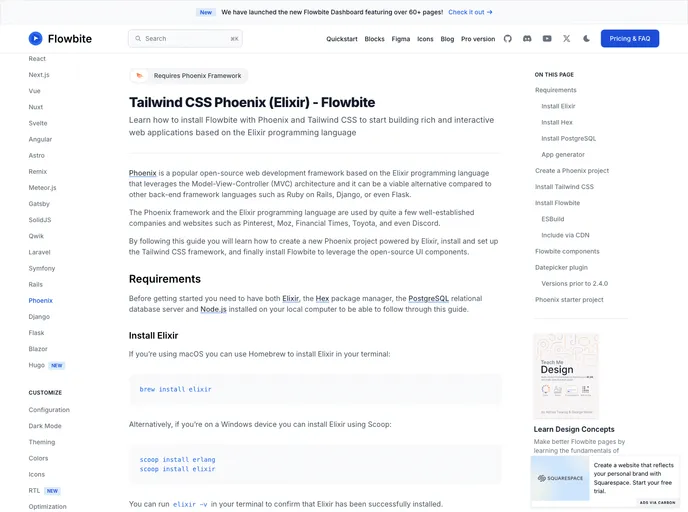 screenshot of Tailwind Phoenix Starter