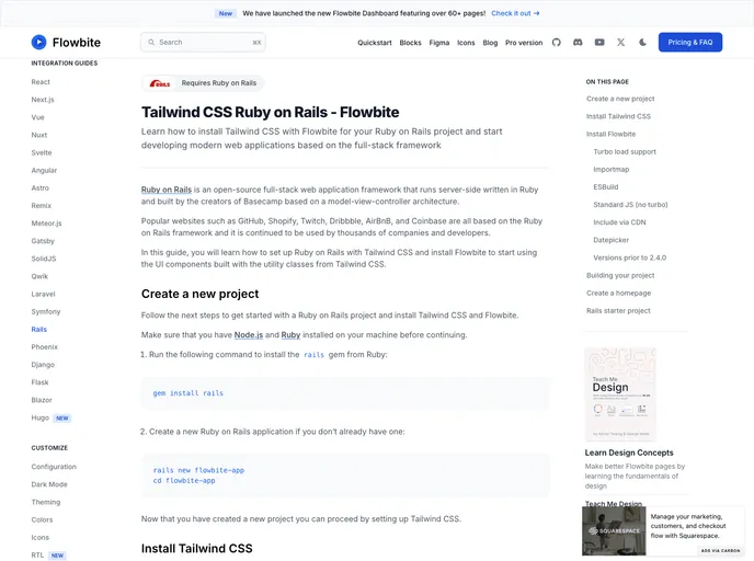 screenshot of Tailwind Rails Starter