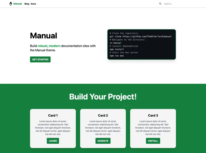screenshot of Manual