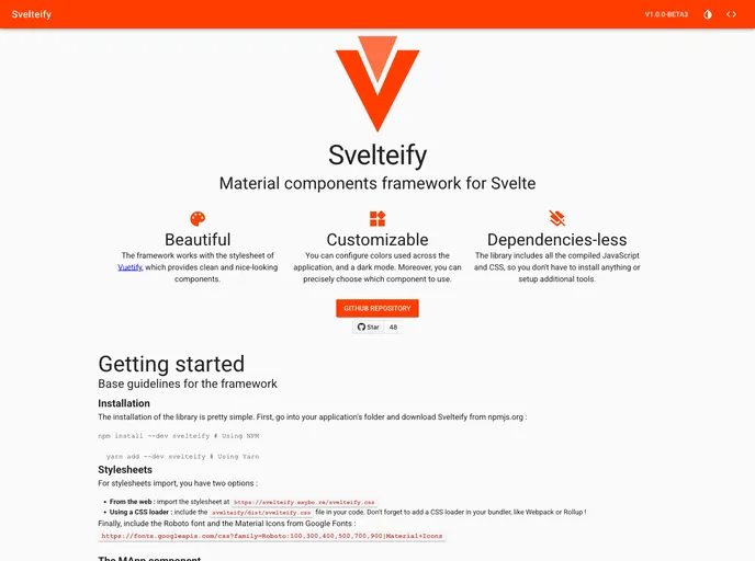 screenshot of Svelteify