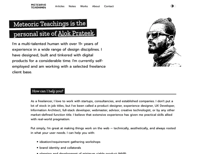 screenshot of Personal Site