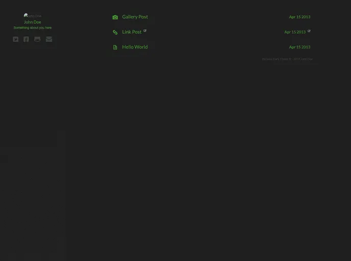 screenshot of Hexo Persona Dark