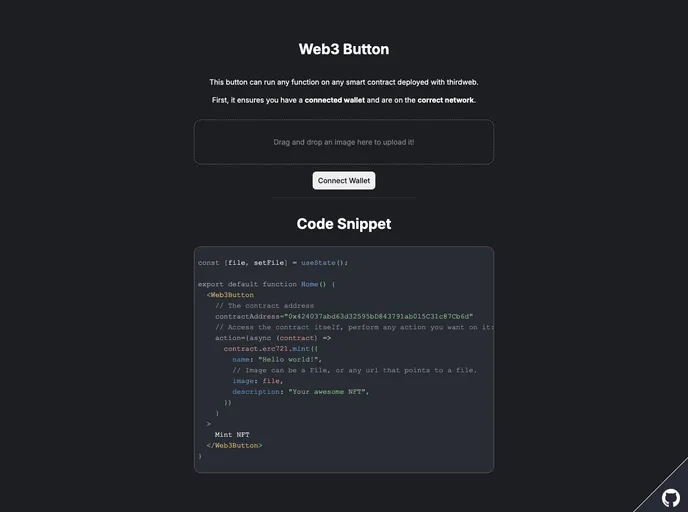 screenshot of Web3button
