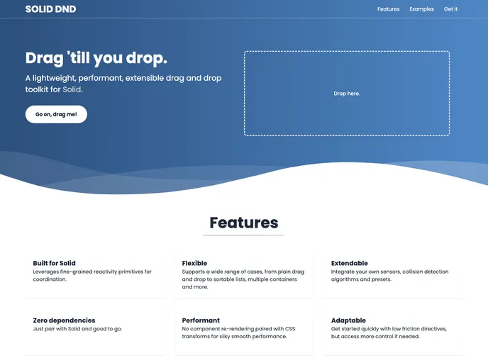 screenshot of Solid Dnd