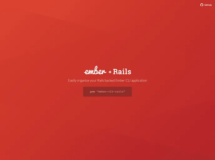screenshot of Ember Cli Rails