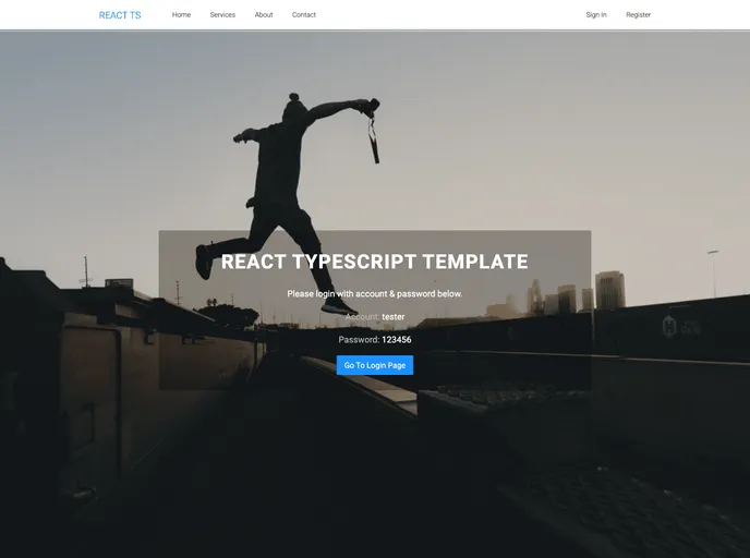 screenshot of React Typescript Example