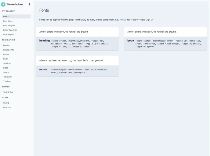 screenshot of Chakra Theme Visualizer