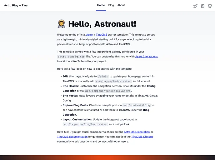 Tina Astro Starter