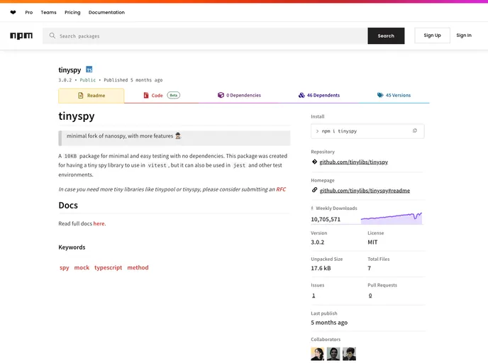 screenshot of Tinyspy