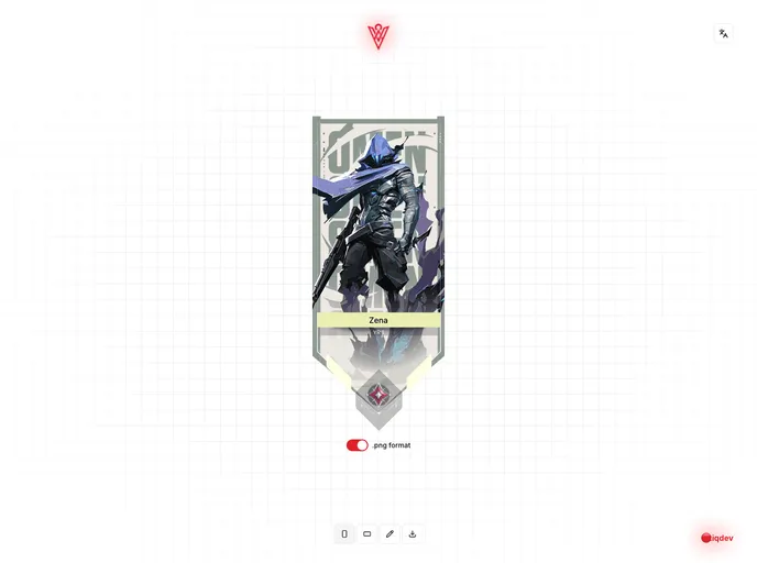 screenshot of Valocards