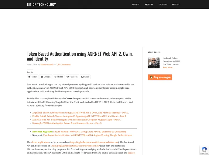 screenshot of AngularJSAuthentication
