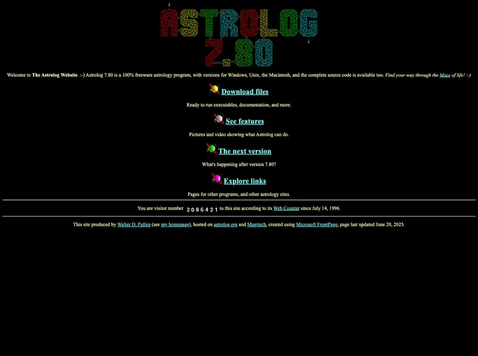 screenshot of Astrolog 64