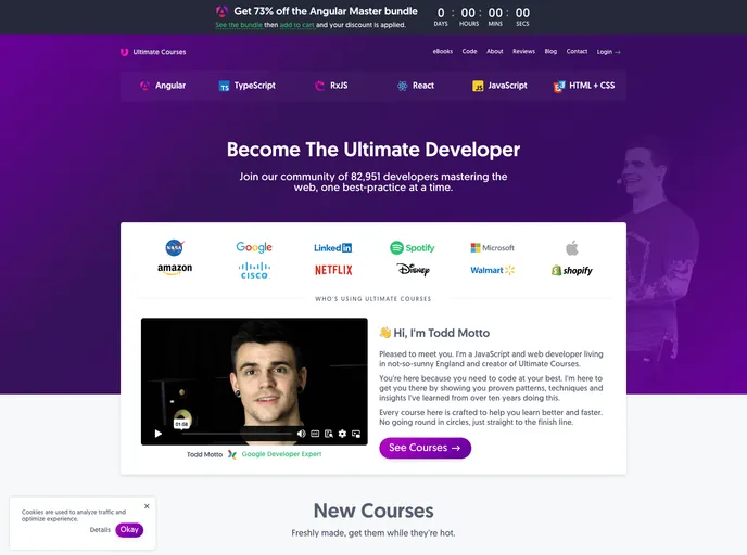 screenshot of Angular Component