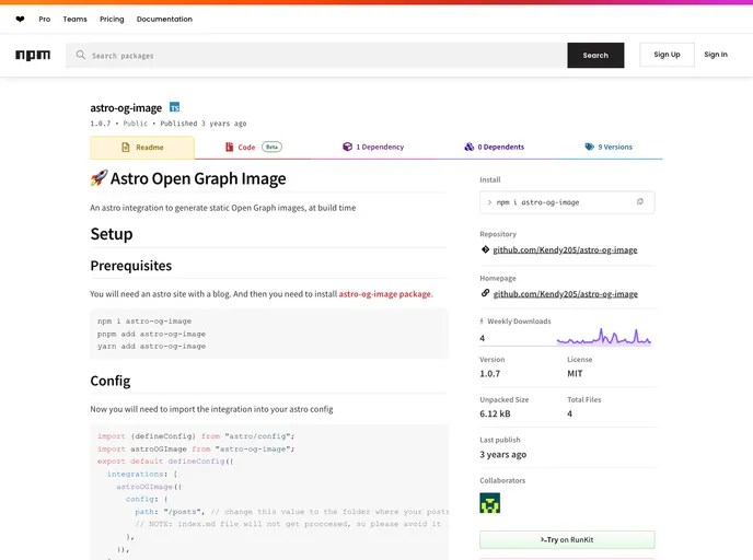 screenshot of Astro Og Image