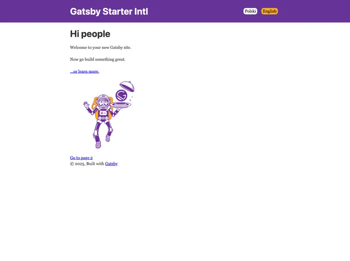 screenshot of Gatsby Starter Intl