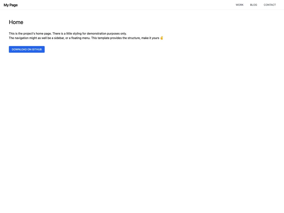 screenshot of Minimal 11ty Tailwind Starter