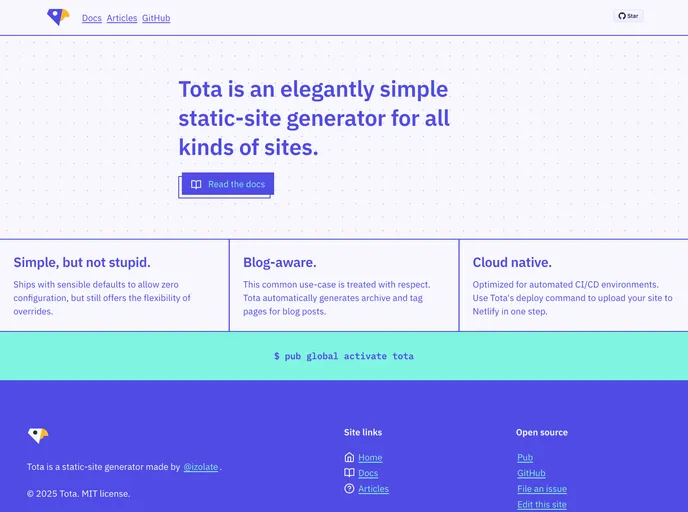 screenshot of Tota