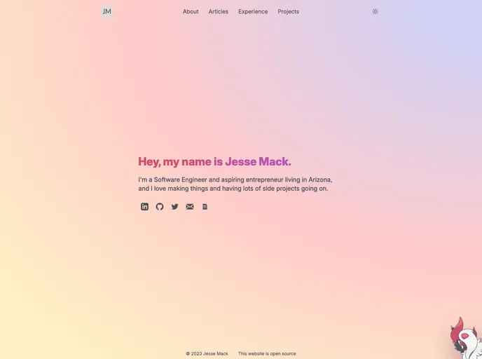 screenshot of Toxocious.github.io