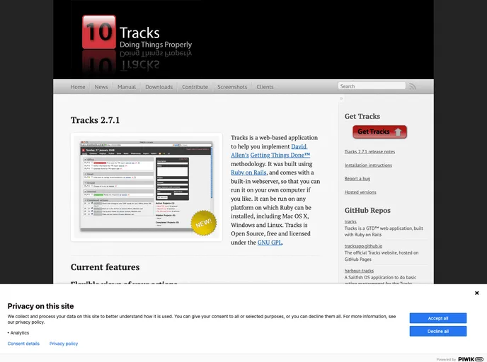screenshot of Tracks