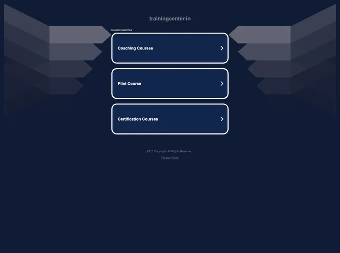 screenshot of Training Center.github.io