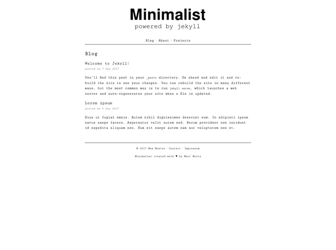 screenshot of Minimalist