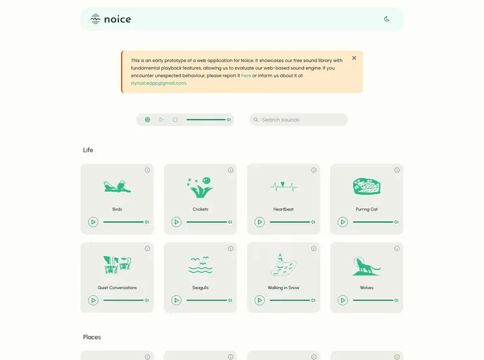 screenshot of Web App V0