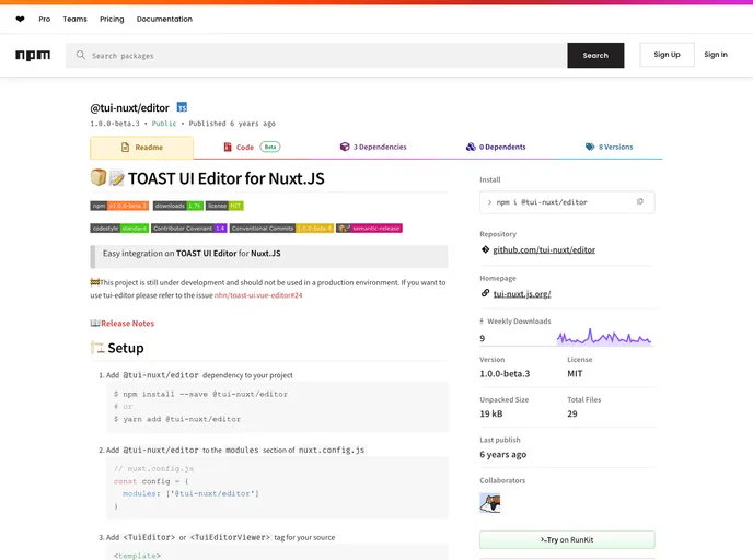 screenshot of Editor