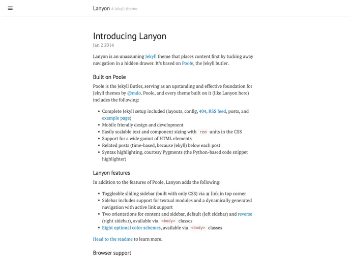 screenshot of Lanyon Hugo