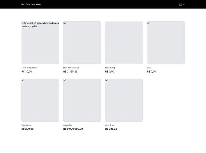 screenshot of Nuxt3 Ecommerce