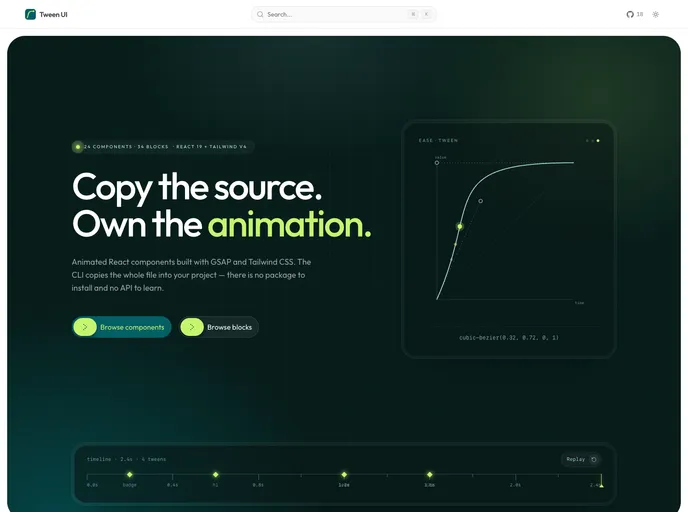 Tween UI screenshot