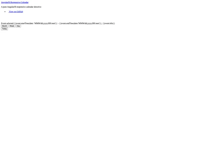 screenshot of AngularJS ResponsiveCalendar