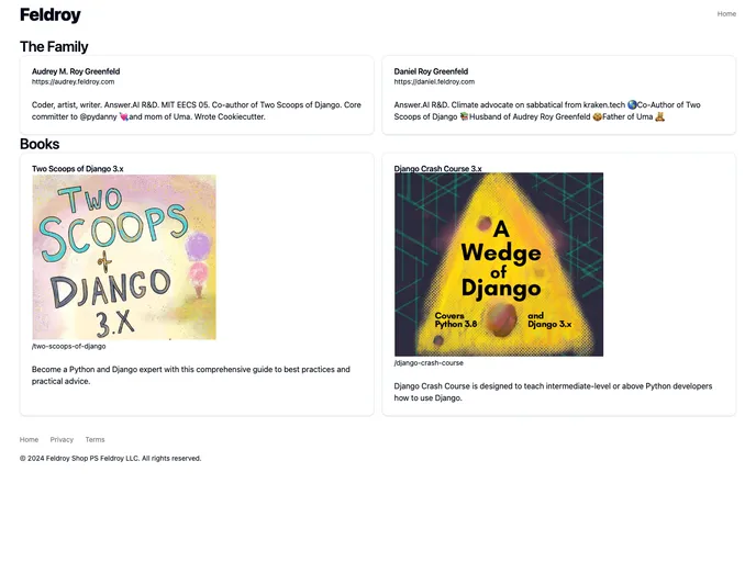 screenshot of Django Twoscoops Project