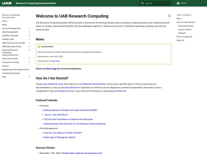 screenshot of Uabrc.github.io