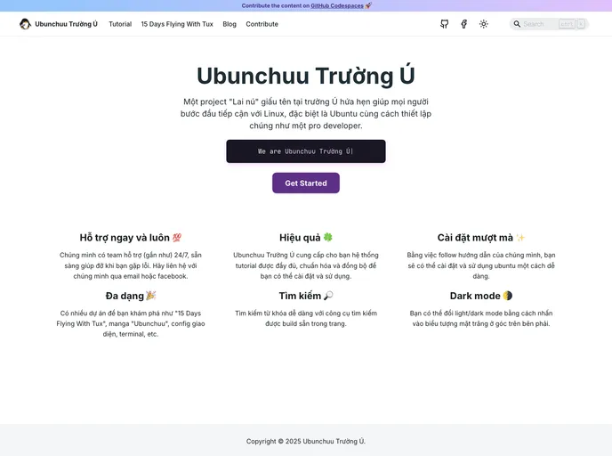 screenshot of Ubunchuu Truong Us.github.io