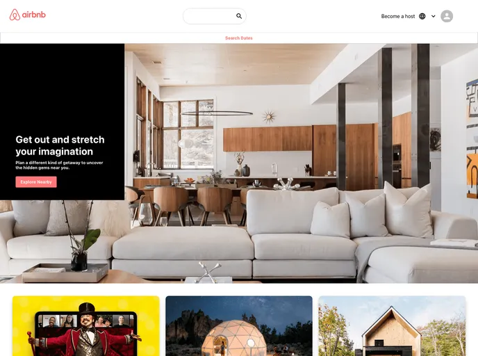 screenshot of Airbnb Clone