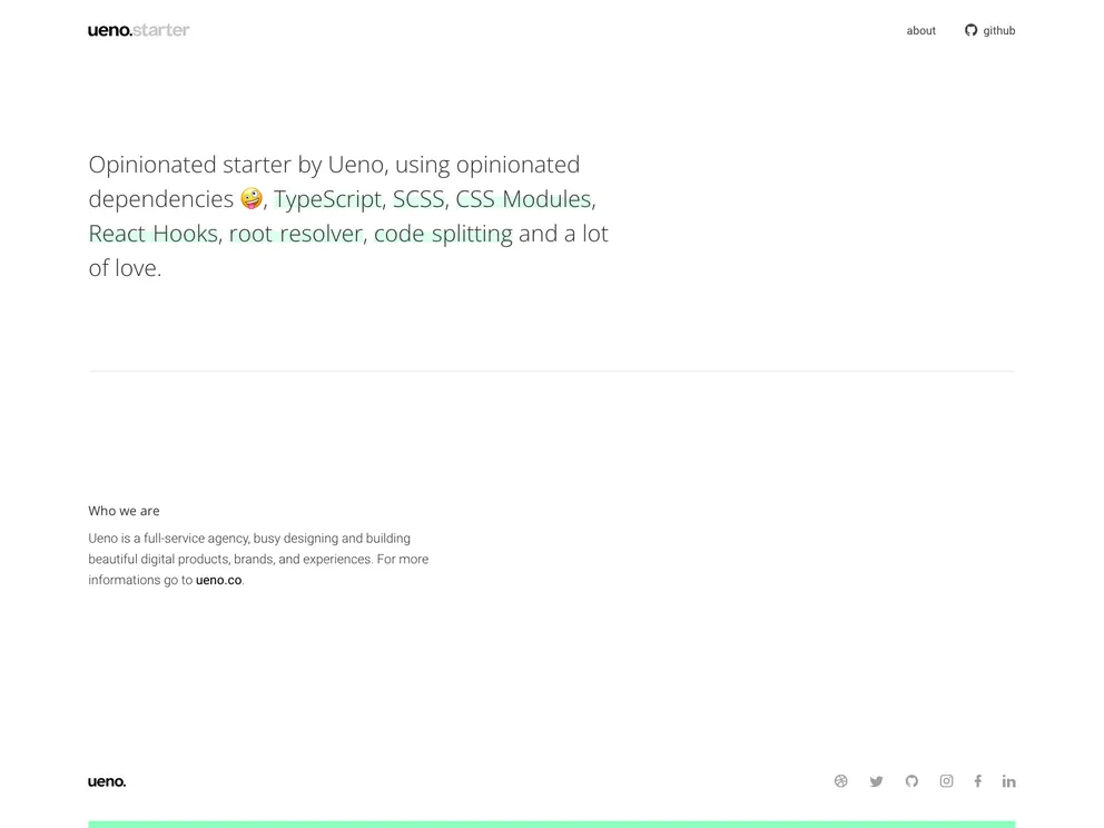 screenshot of Ueno Gatsby Starter