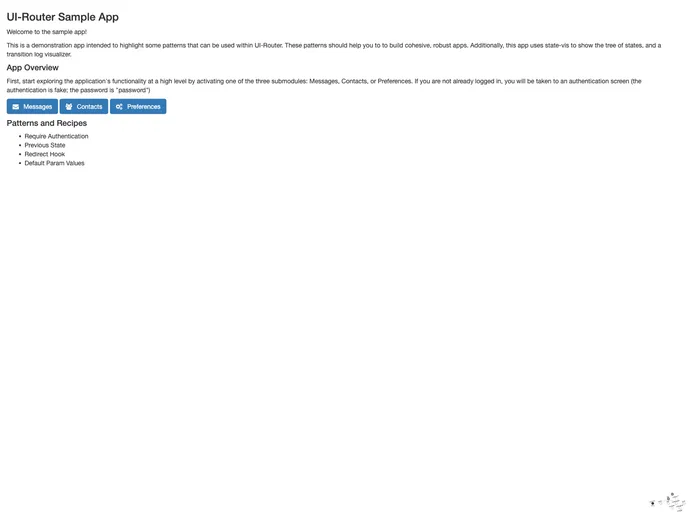 screenshot of Sample App Angular Hybrid