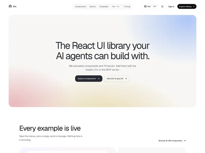 Arc screenshot
