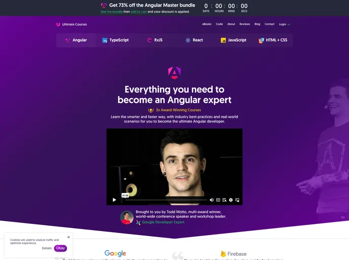 screenshot of Ultimate Angular Starter Seed