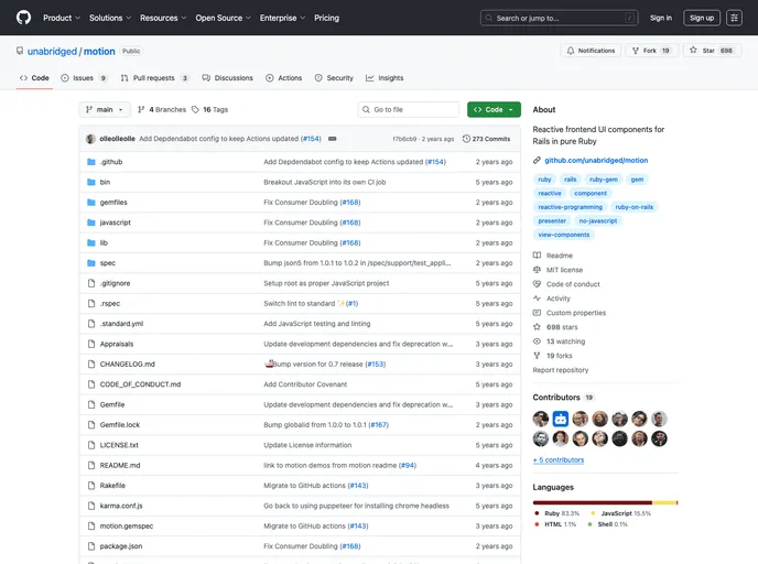 screenshot of Motion