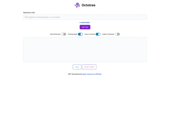 screenshot of Octotree