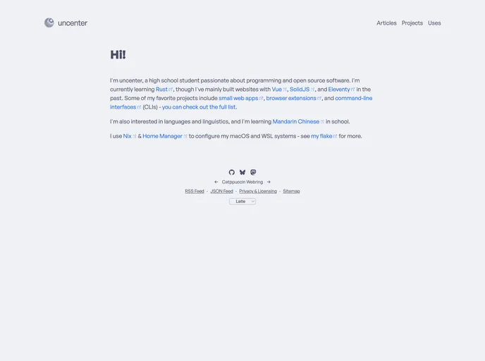 screenshot of Uncenter.dev