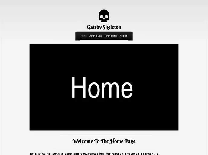 screenshot of Gatsby Starter Skeleton