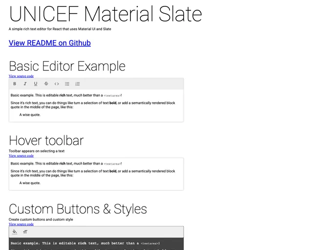 screenshot of Material Slate